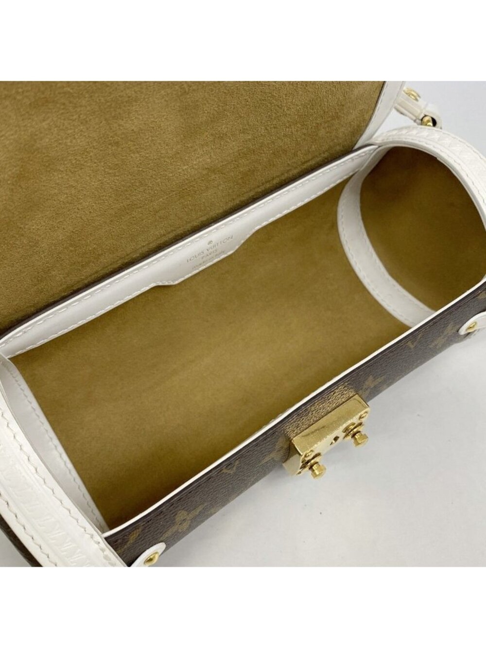 Louis Vuitton Shoulder Bag Monogram LV Match Papillon Trunk White Brown - Picture 4 of 10